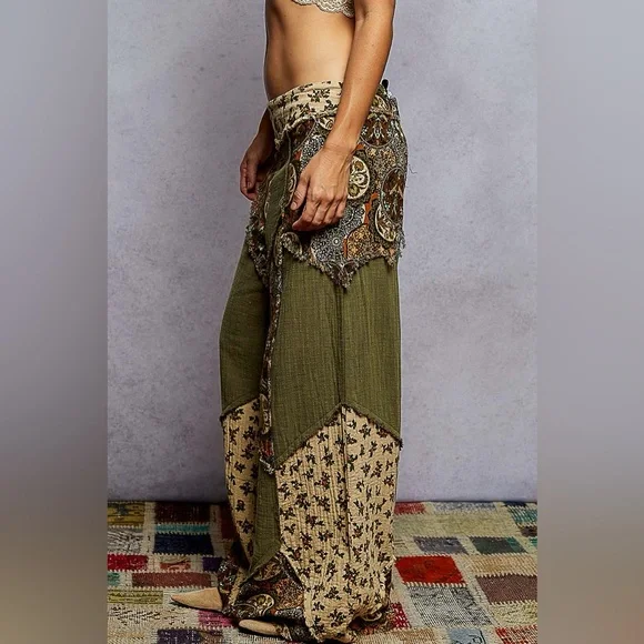 POL pants in Olive and Beige - Picture 2 of 5